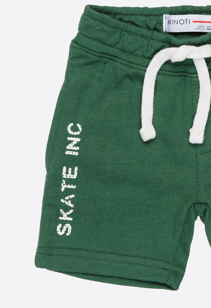 MINOTI - Skate inc fleece shorts - green