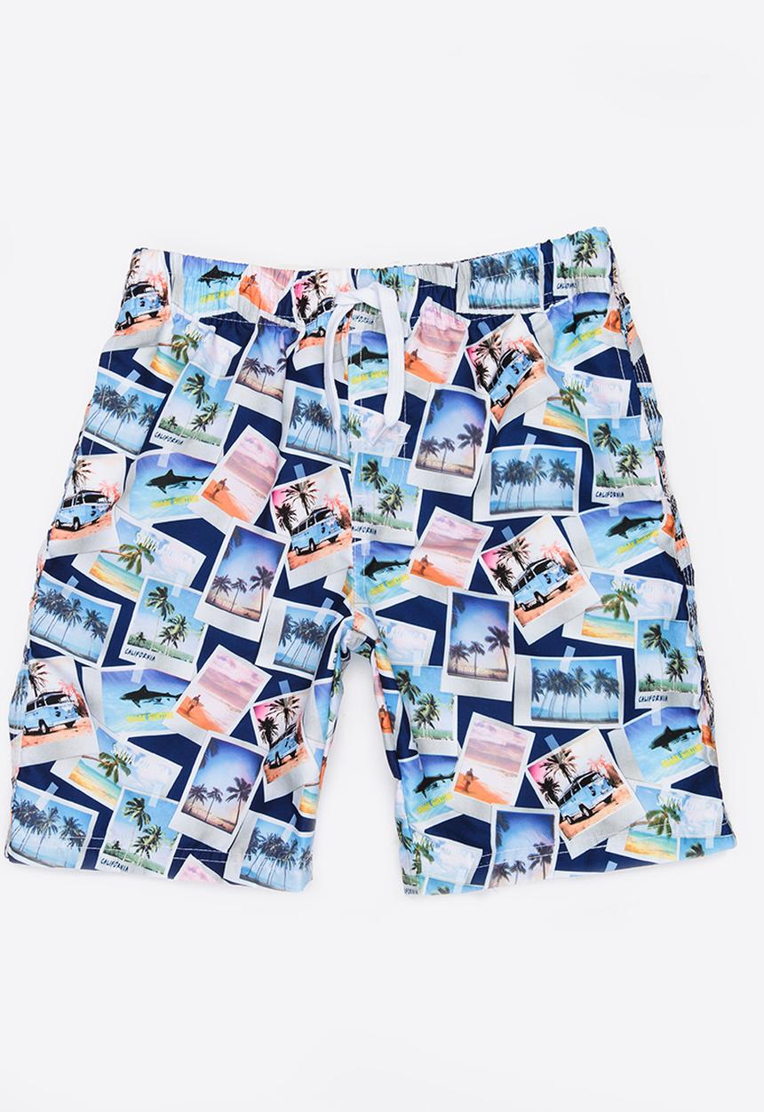 MINOTI - Polaroid AOP Swimshorts Multi-colour