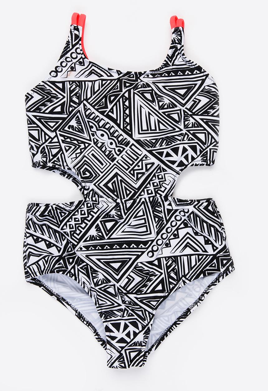 MINOTI - 1 Piece AOP Cut Out Swimsuit Multi-colour
