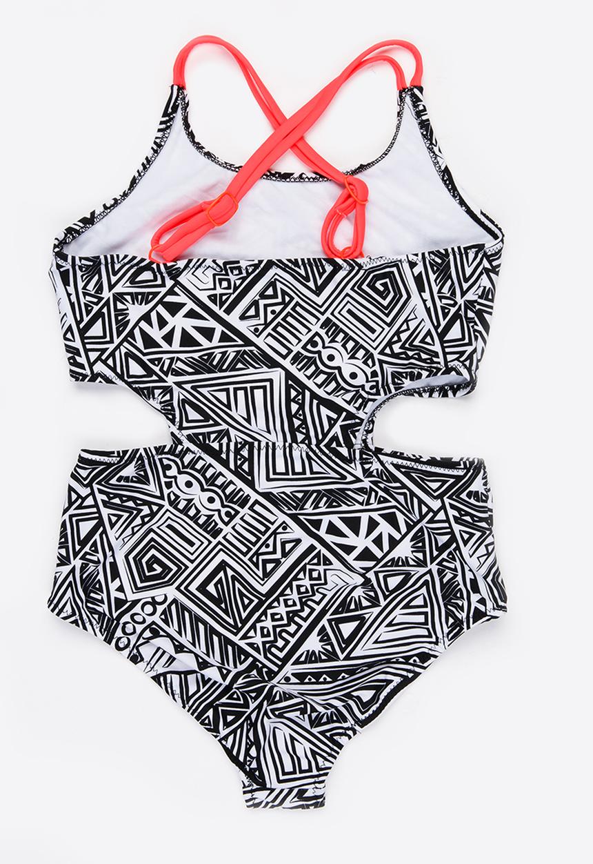 MINOTI - 1 Piece AOP Cut Out Swimsuit Multi-colour