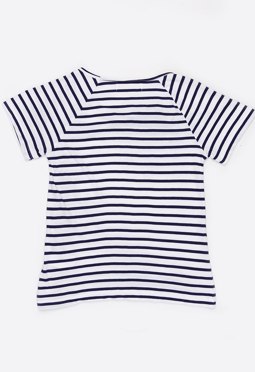 MINOTI - Rebel stripe  - navy & white 