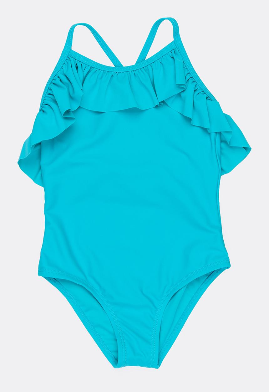 MINOTI - 1 Piece Swimsuit with Frill detail Aqua