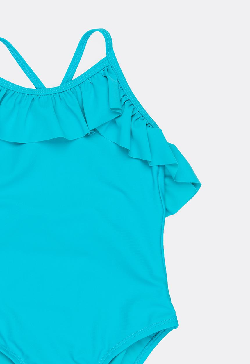 MINOTI - 1 Piece Swimsuit with Frill detail Aqua