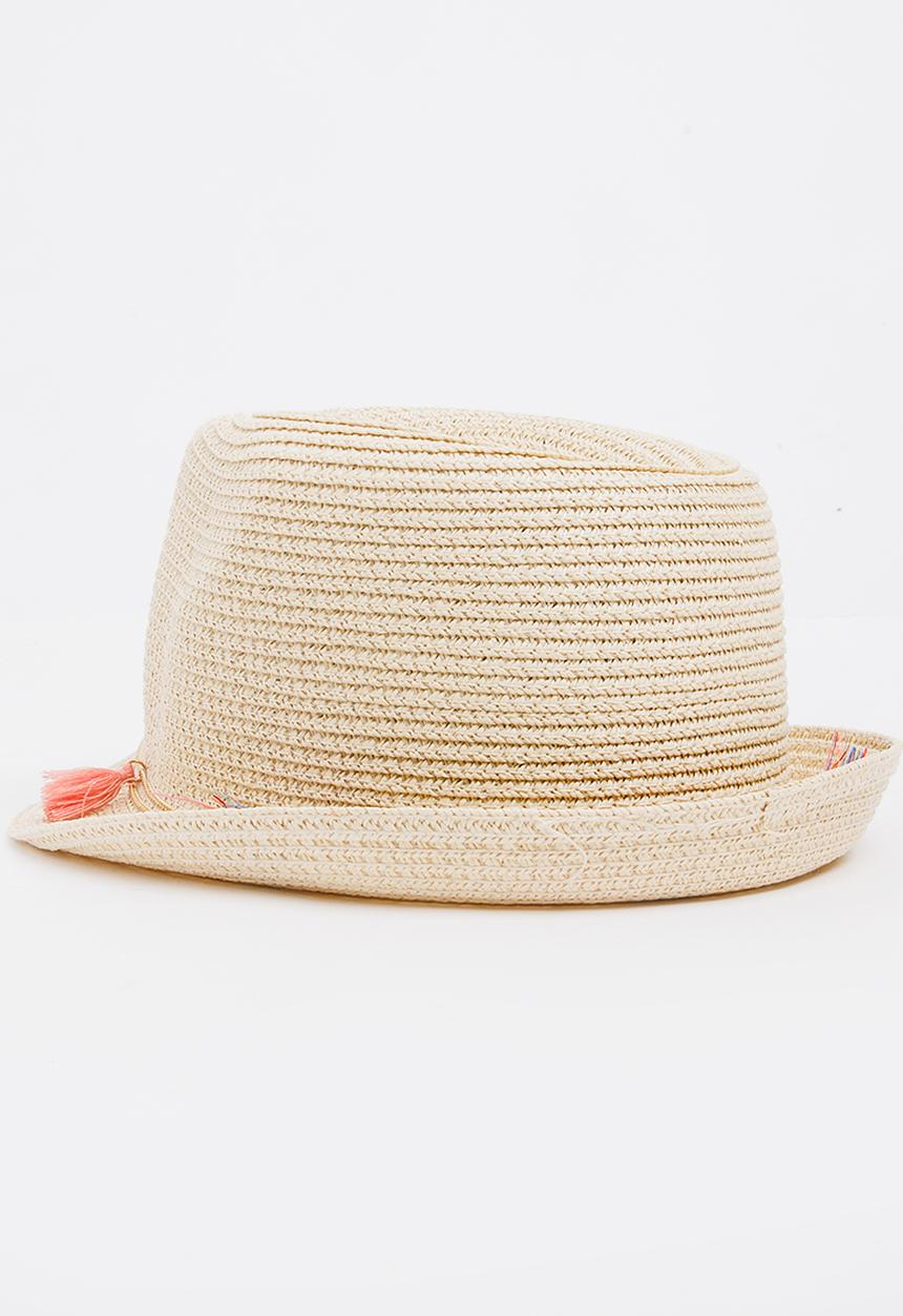 Pop Candy - Straw Fedora Hats Cream