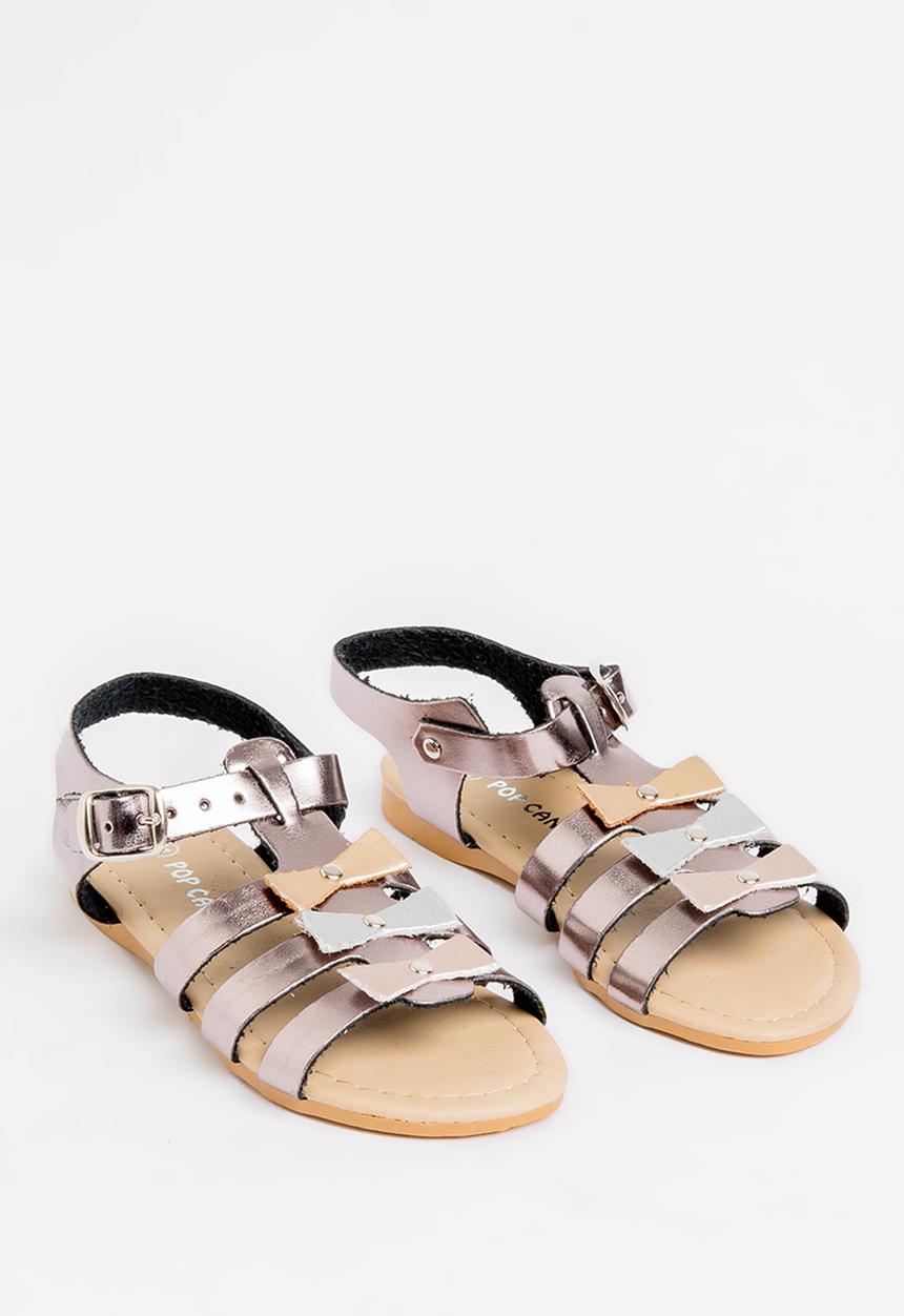 Pop Candy - Bow   Detail Sandal Dark Grey