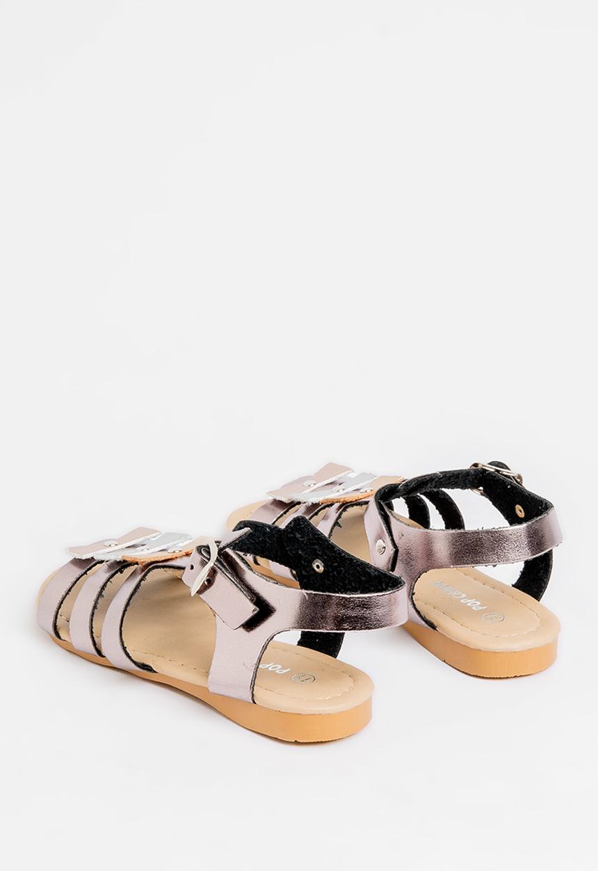 Pop Candy - Bow   Detail Sandal Dark Grey