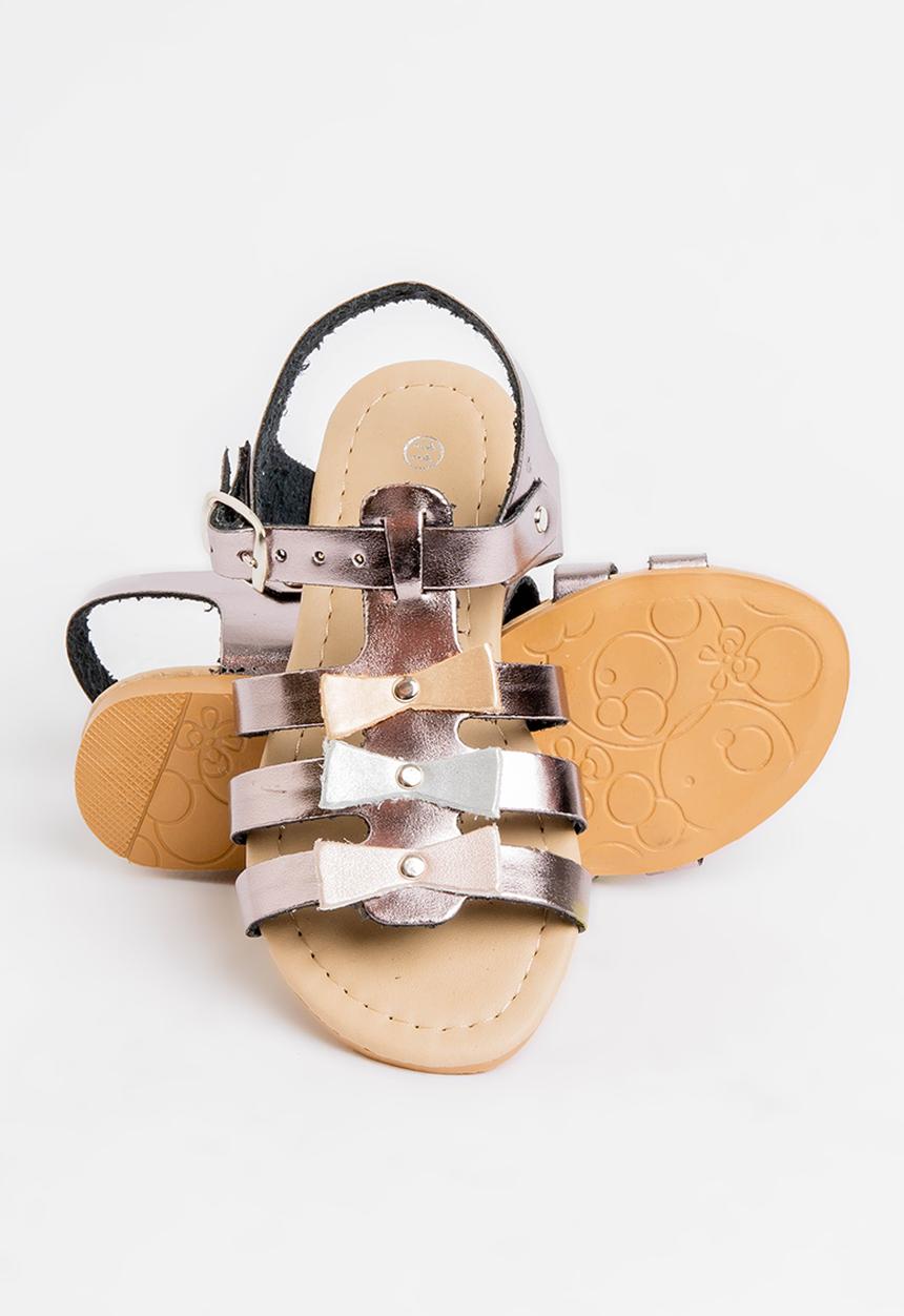 Pop Candy - Bow   Detail Sandal Dark Grey
