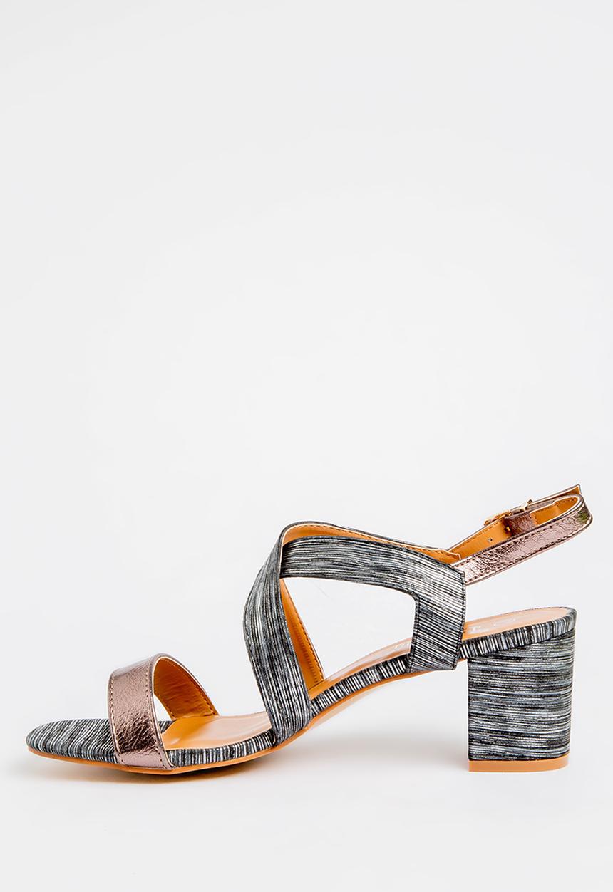 Butterfly Feet - Amarah Strapped Blocked Heels Black