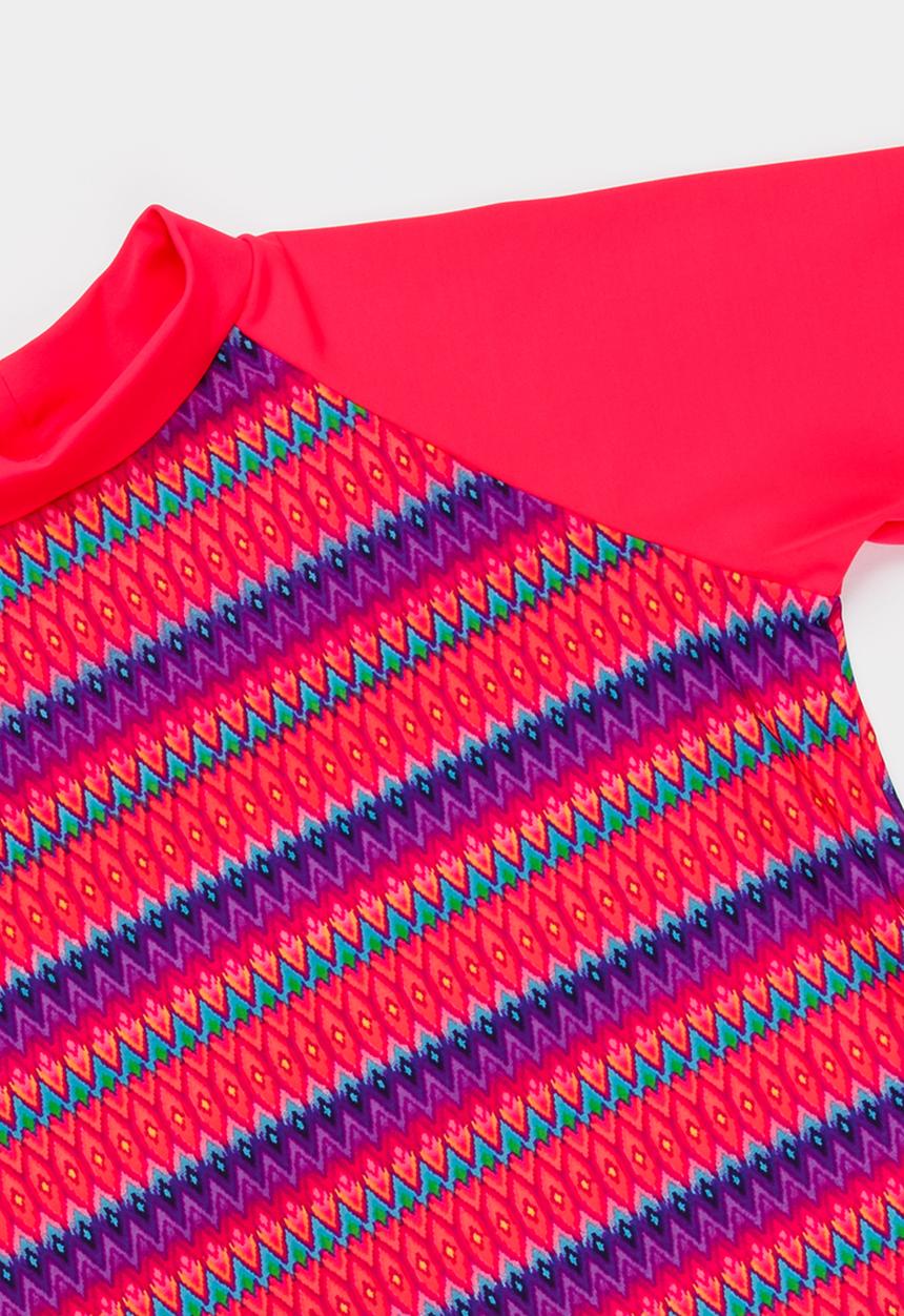 Sun Things - Neon Zig Zag Rashvest Dark Pink