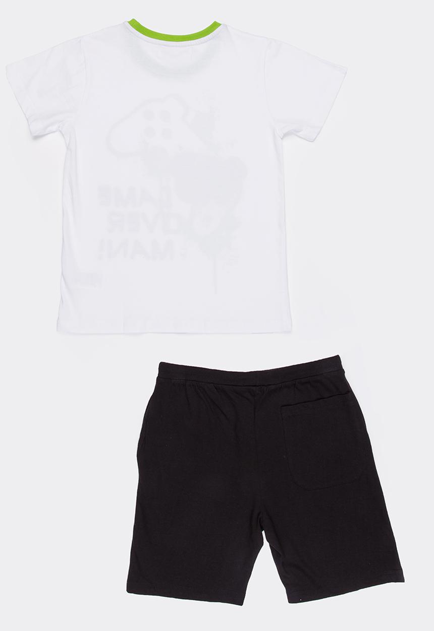 MINOTI - Nap 2 Piece PJ Set Black and White