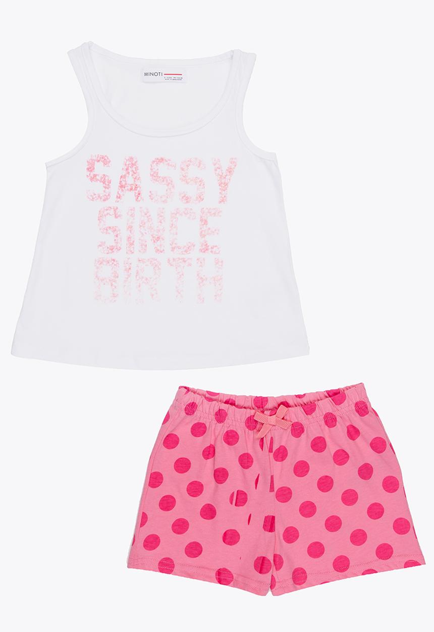 MINOTI - Yawn printed 2 piece pyjamas set - pink