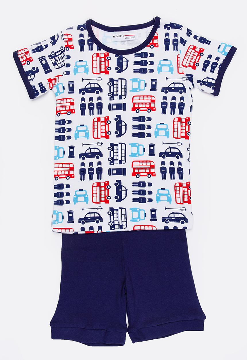 MINOTI - London Printed 2 Piece PJ Set Multi-colour