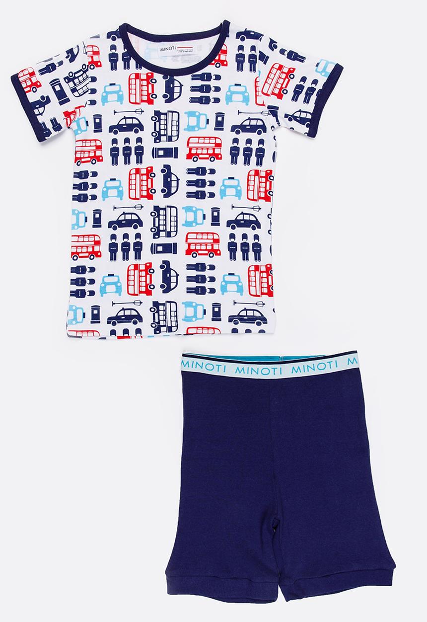 MINOTI - London Printed 2 Piece PJ Set Multi-colour