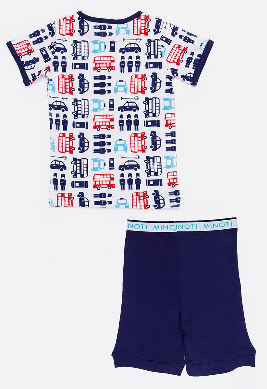 MINOTI - London Printed 2 Piece PJ Set Multi-colour