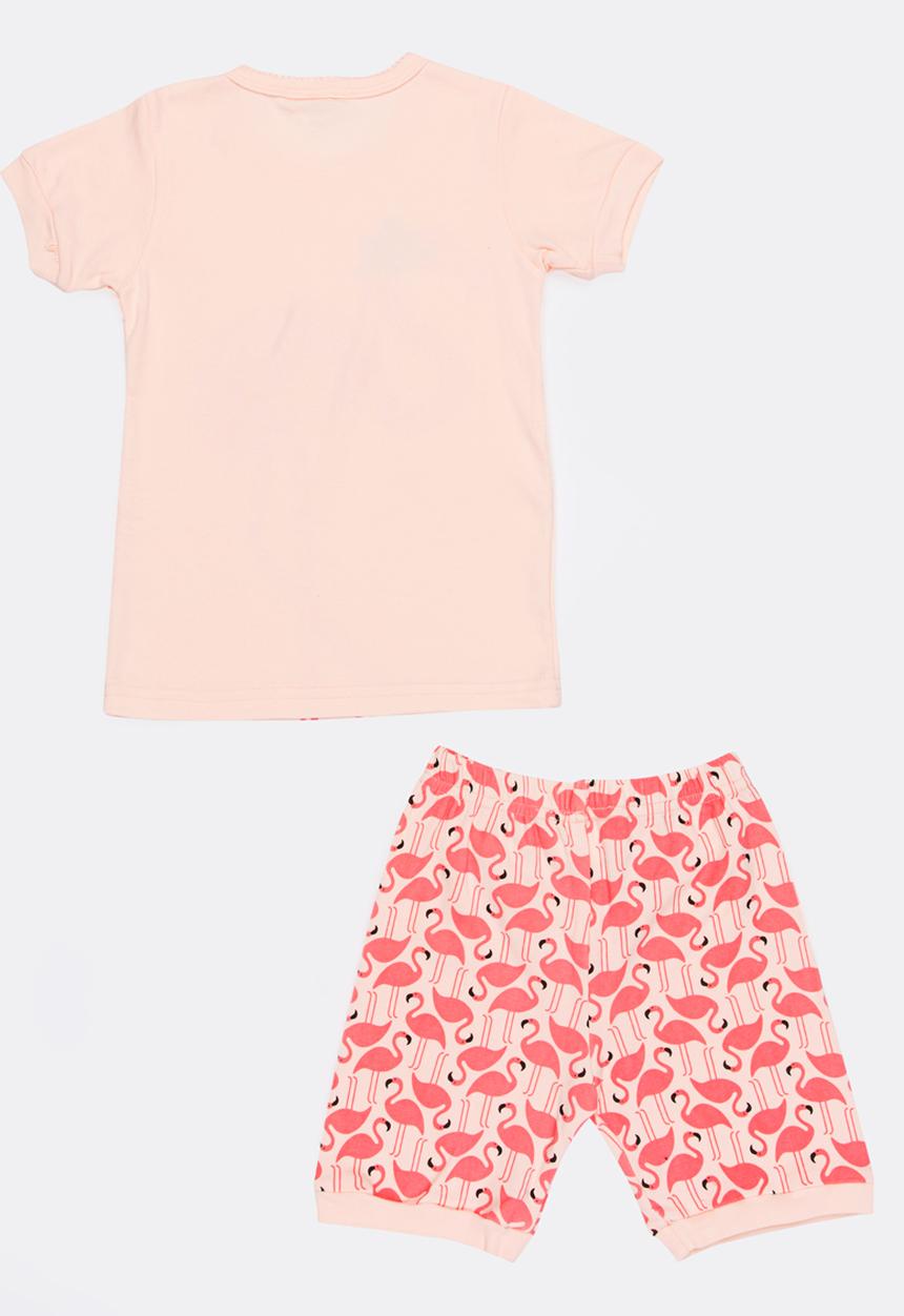 Pop Candy - Short Sleeve Printed Pj Set - pink