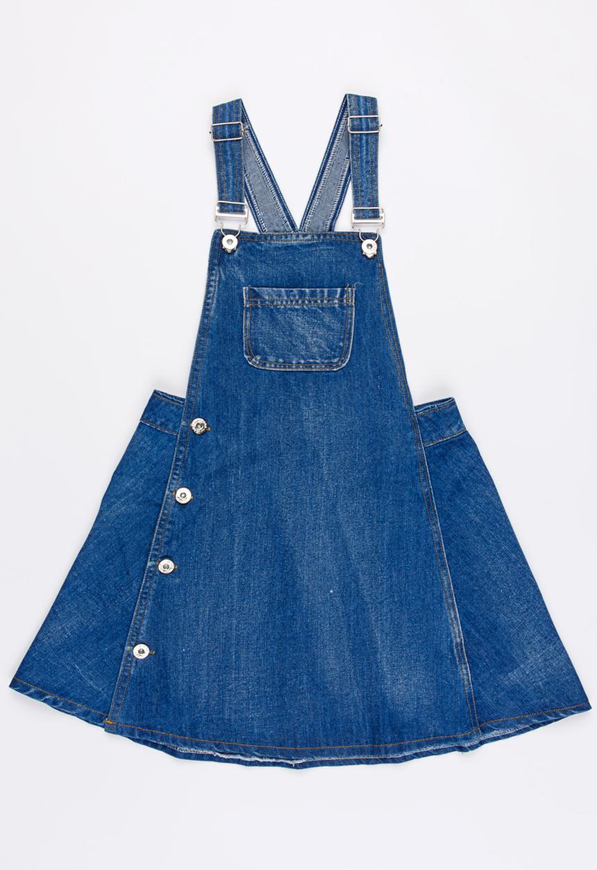 Pop Candy - Dungaree denim dress - blue 