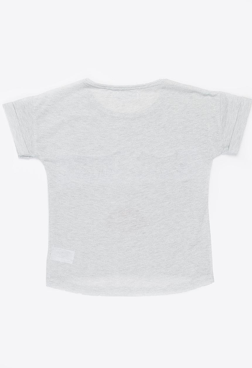 MINOTI - Rebel Lurex Printed Top Grey