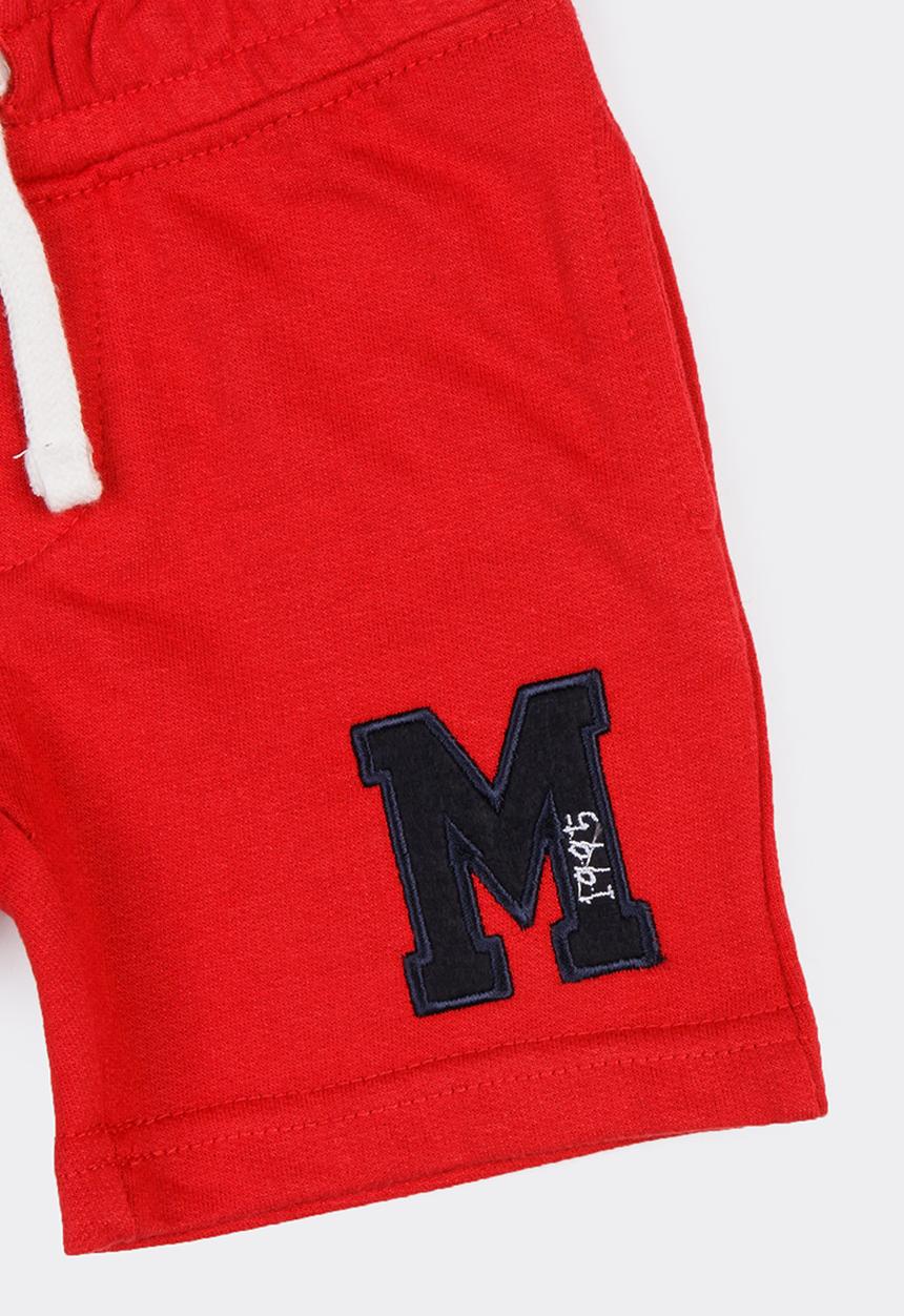 MINOTI - 1995 basic fleece shorts - red
