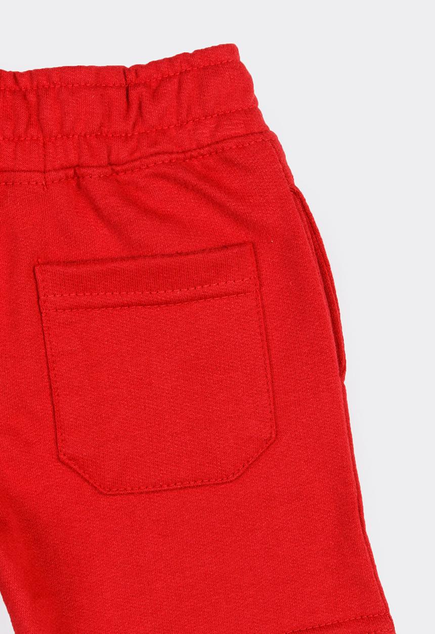 MINOTI - 1995 basic fleece shorts - red