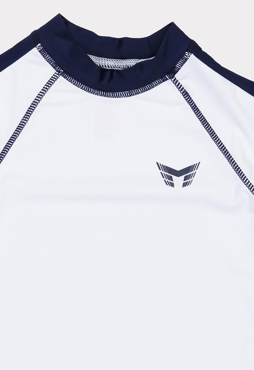 MINOTI - Contrast Rashvest wirh Raglan Sleeves White