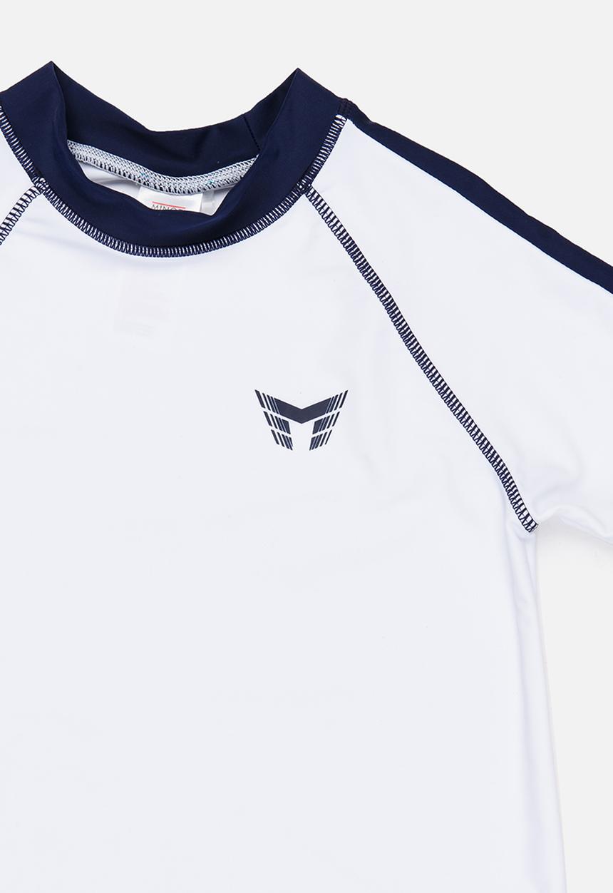 MINOTI - Contrast Rashvest wirh Raglan Sleeves White
