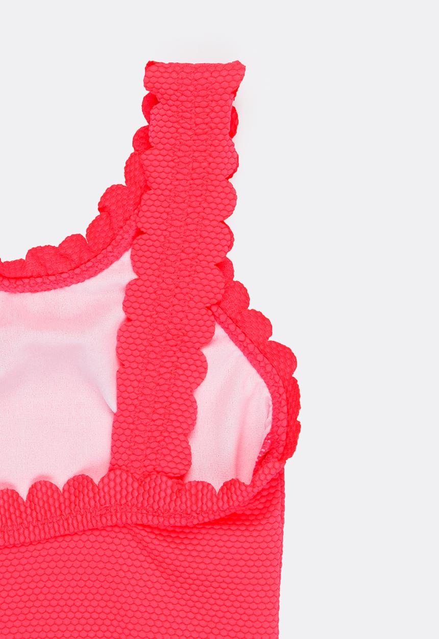 MINOTI - 1 Piece Laser Cut Swimsuit Coral