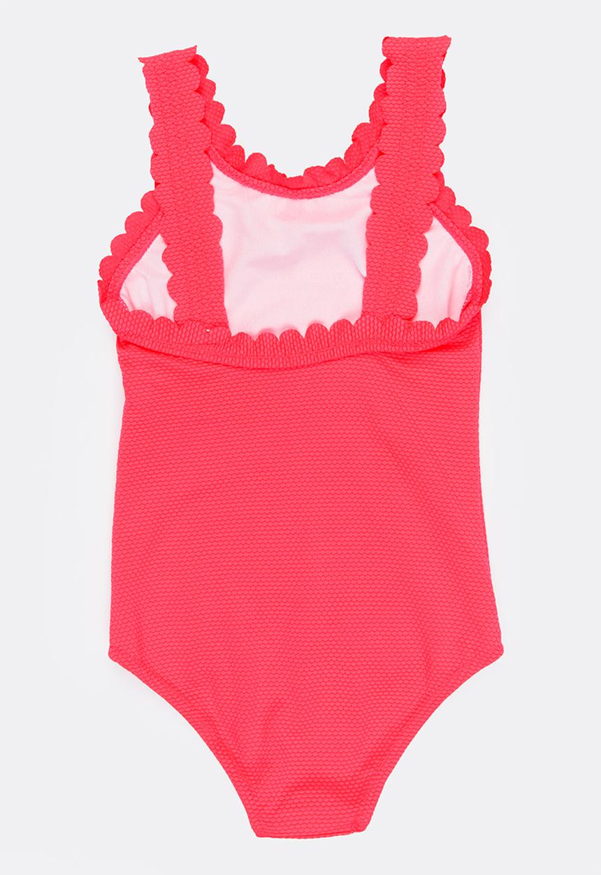MINOTI - 1 Piece Laser Cut Swimsuit Coral