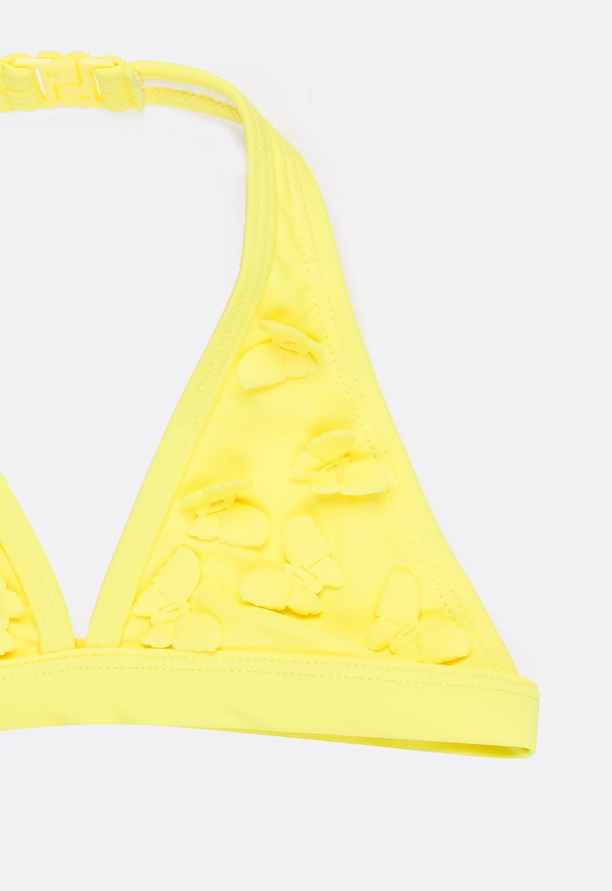 MINOTI - Bikini 2 Piece Halterneck Butterfly Applique Set Yellow