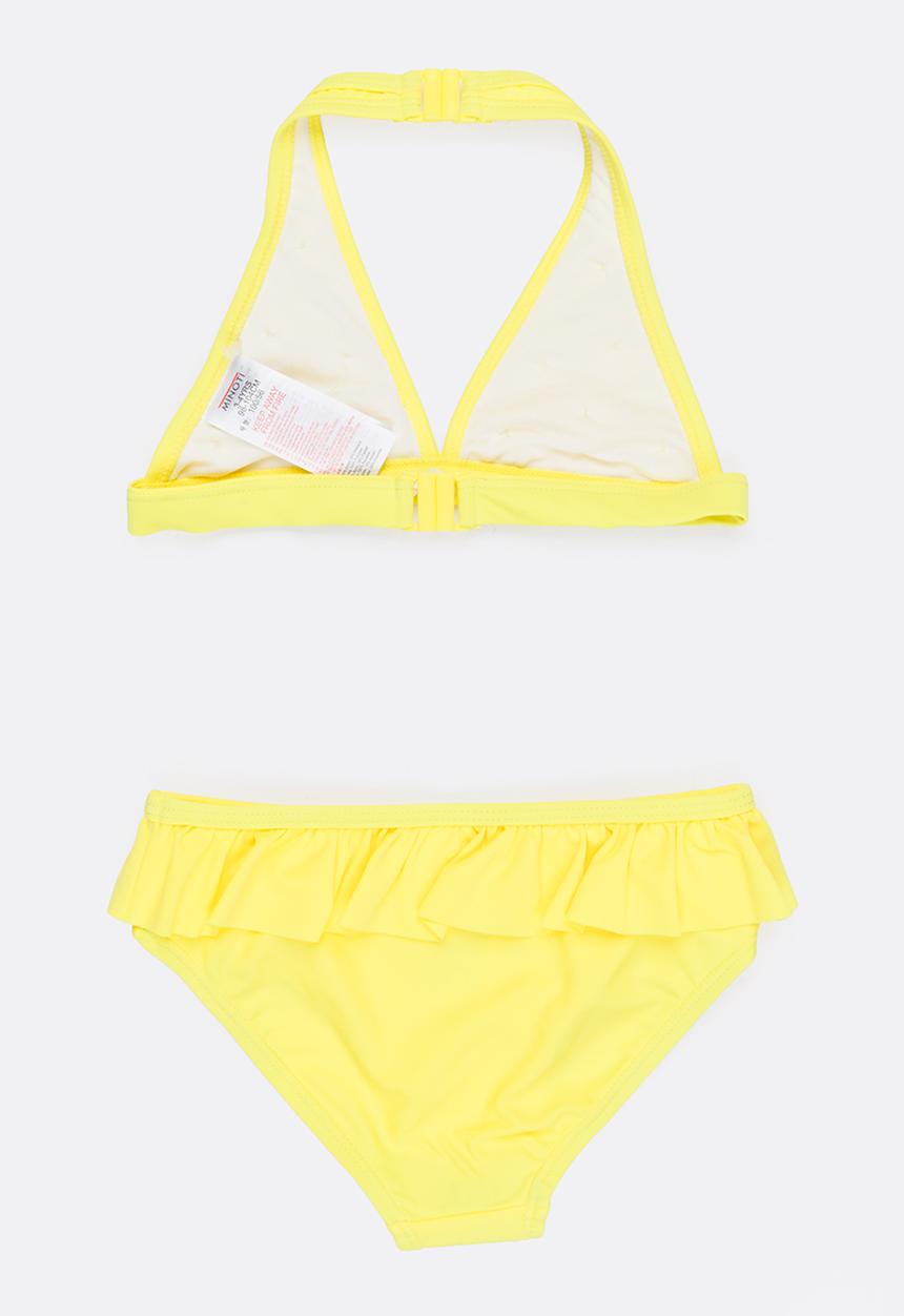 MINOTI - Bikini 2 Piece Halterneck Butterfly Applique Set Yellow
