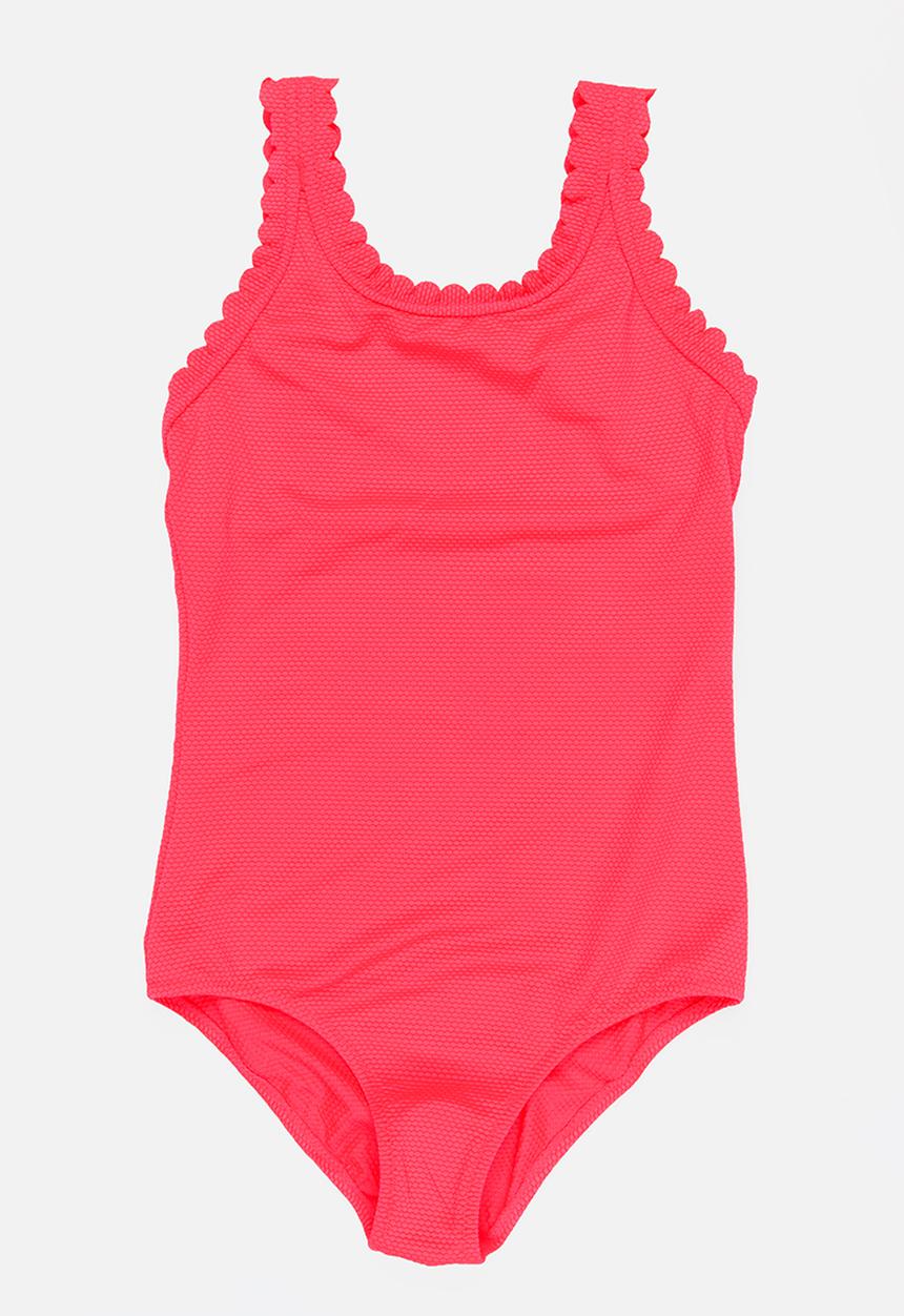 MINOTI - 1 Piece Laser Cut Swimsuit Coral