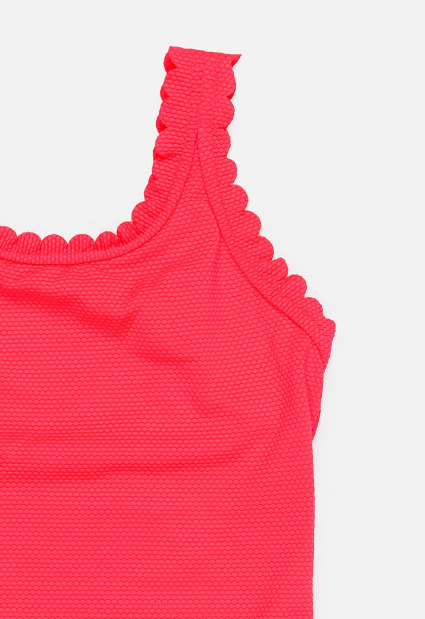 MINOTI - 1 Piece Laser Cut Swimsuit Coral