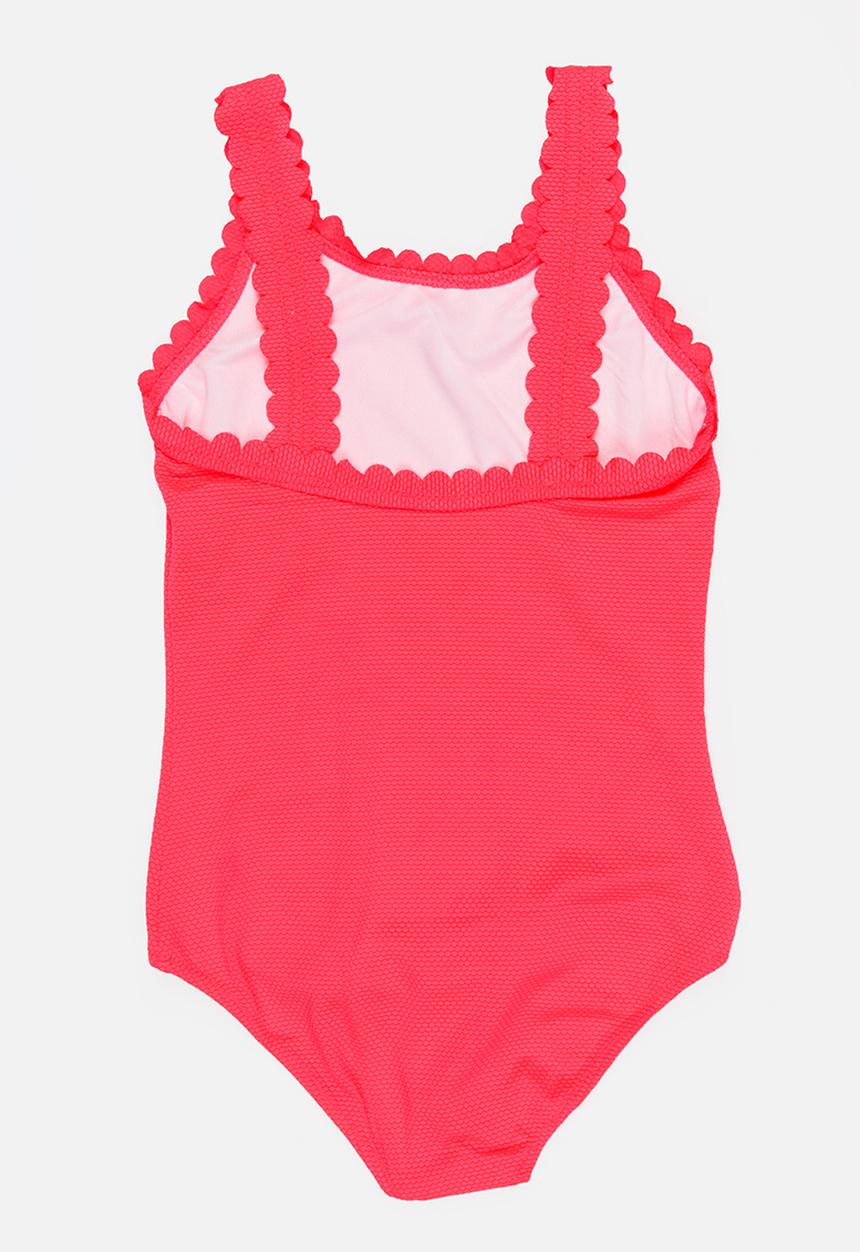 MINOTI - 1 Piece Laser Cut Swimsuit Coral
