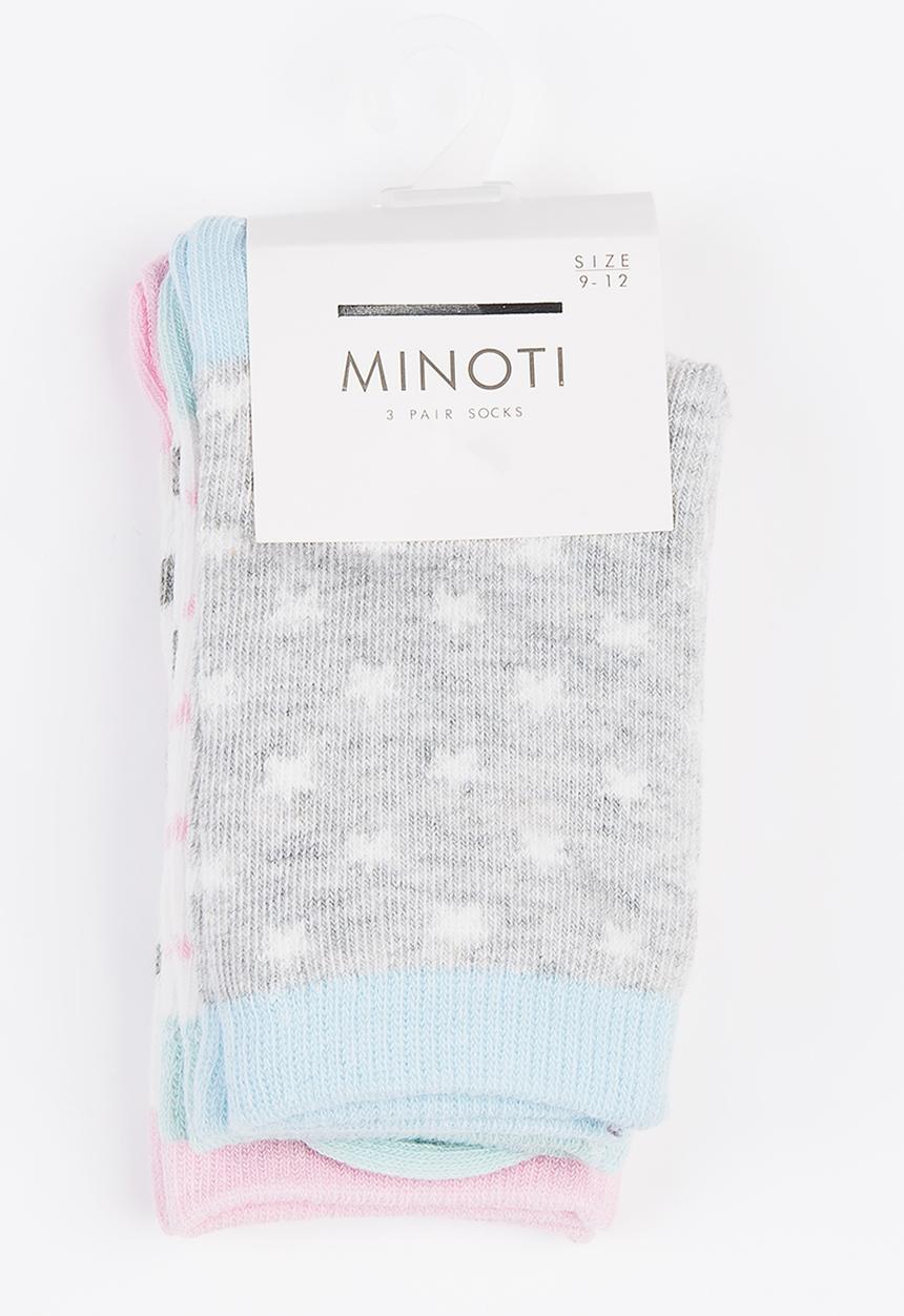 MINOTI - 3 Pack Ankle Socks Multi-colour