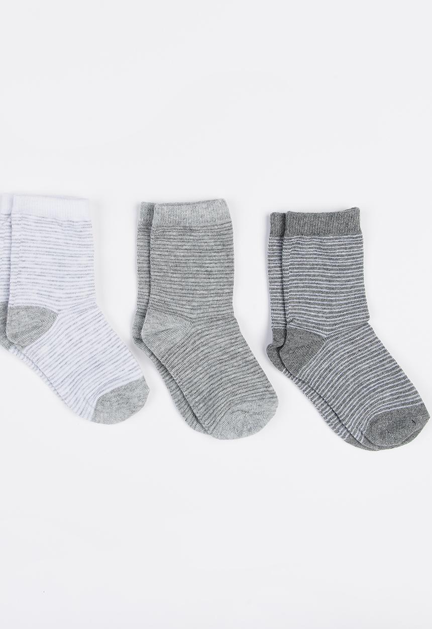 MINOTI - 3 Pack Stripe Socks Multi-colour