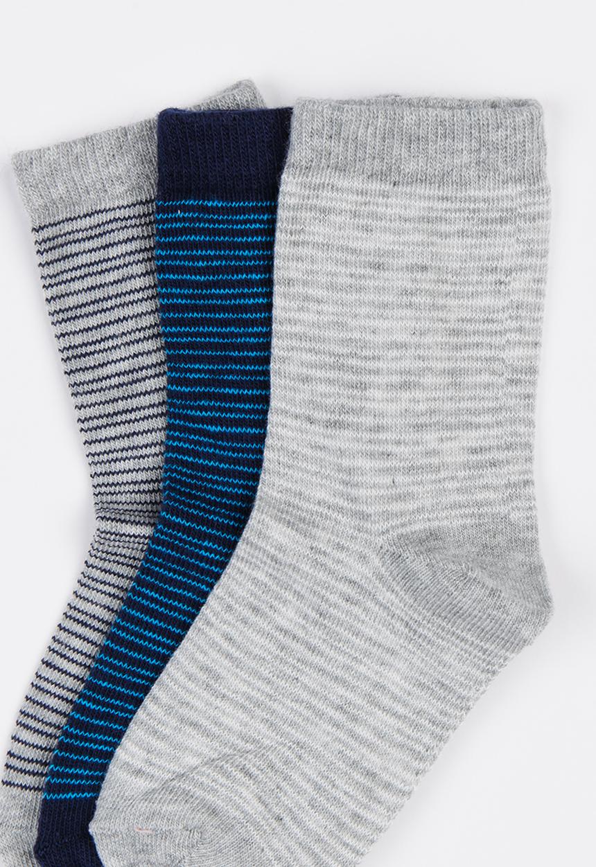 MINOTI - 3 Pack Stripe Ankle Socks Multi-colour