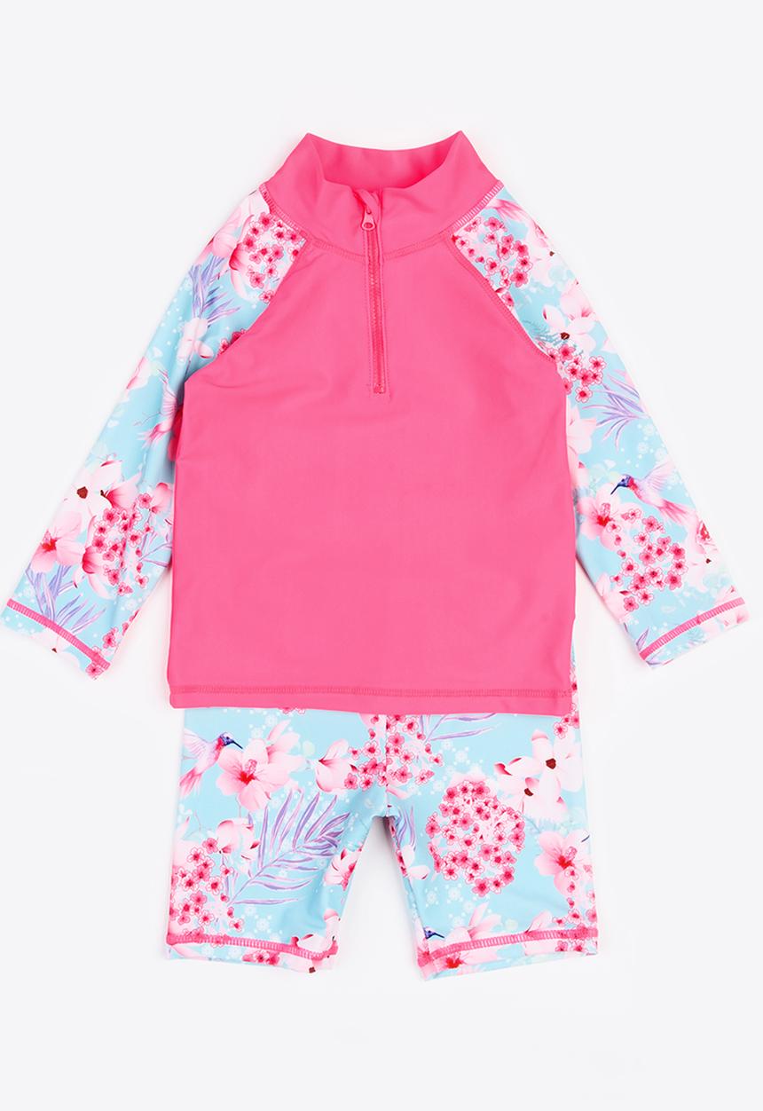 MINOTI - Bird AOP Rash Set Multi-colour