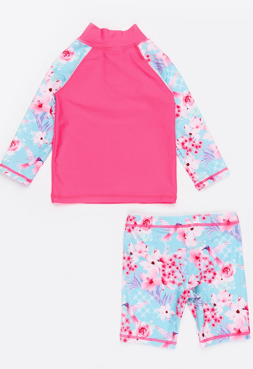 MINOTI - Bird AOP Rash Set Multi-colour