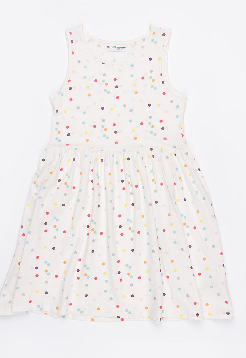 MINOTI - Basic Polka Dot AOP Glitter Print Dress Multi-colour