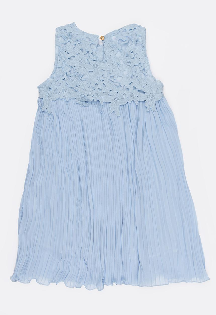 Pop Candy - Laser Cut Lace Top Pale Blue