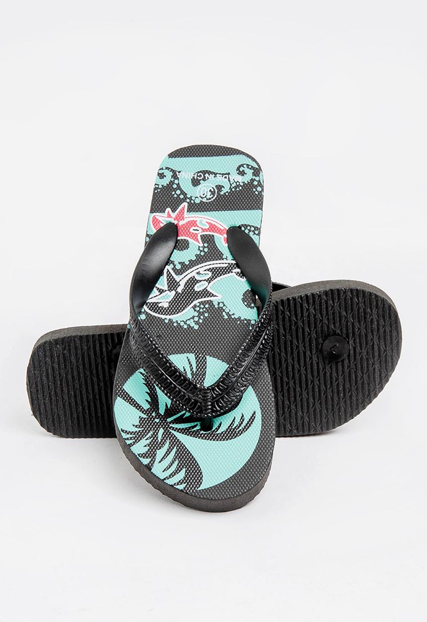 Pop Candy - Printed flip flops - black