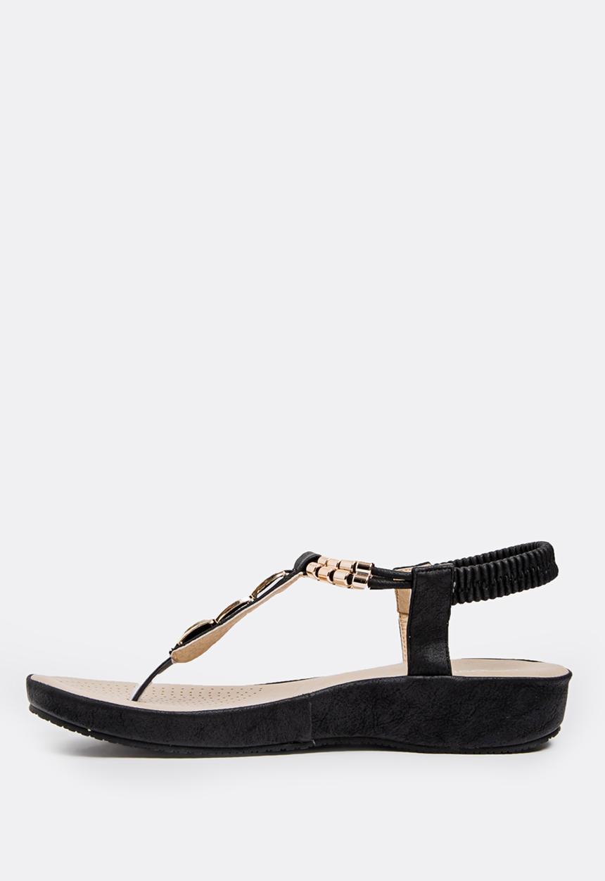 Butterfly Feet - Tiana Thongs Black
