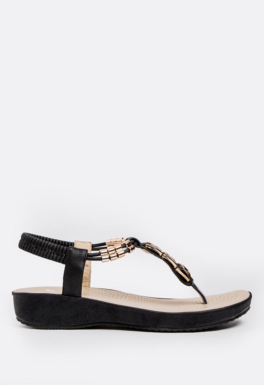 Butterfly Feet - Tiana Thongs Black
