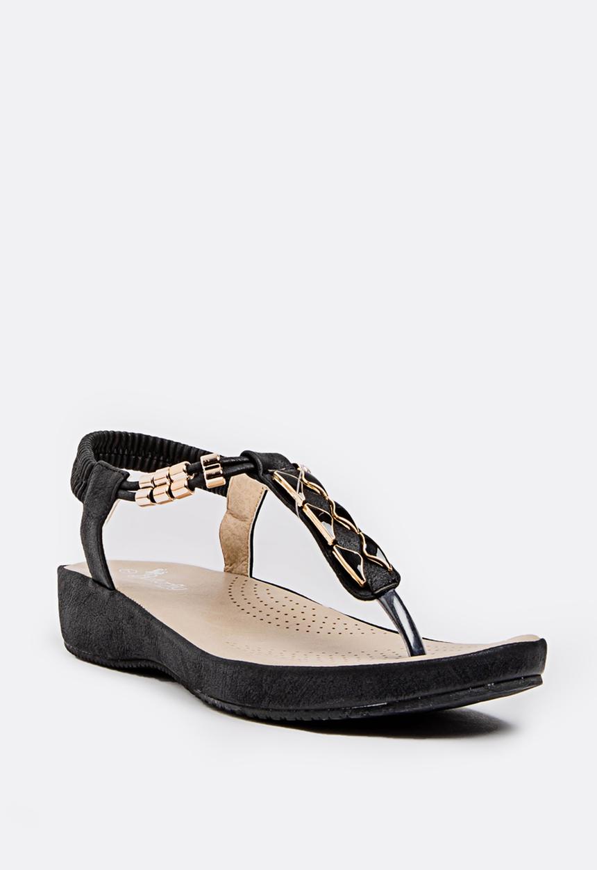 Butterfly Feet - Tiana Thongs Black