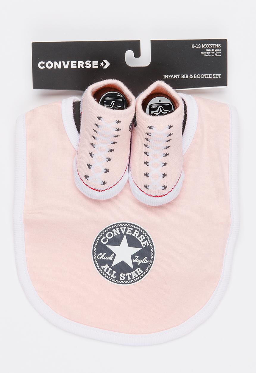 Converse - Converse Chuck bib & bootie set - pink