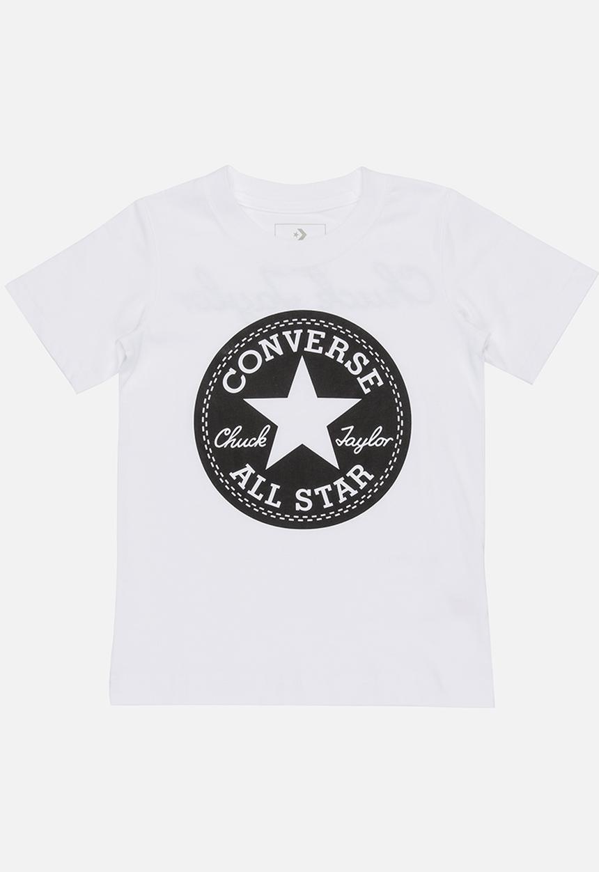 Converse - Graphic ringer tee - white