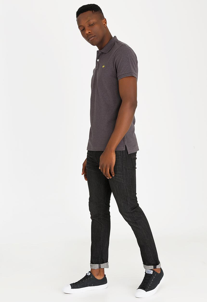 STYLE REPUBLIC - Crown Piquet Golfer Dark Grey