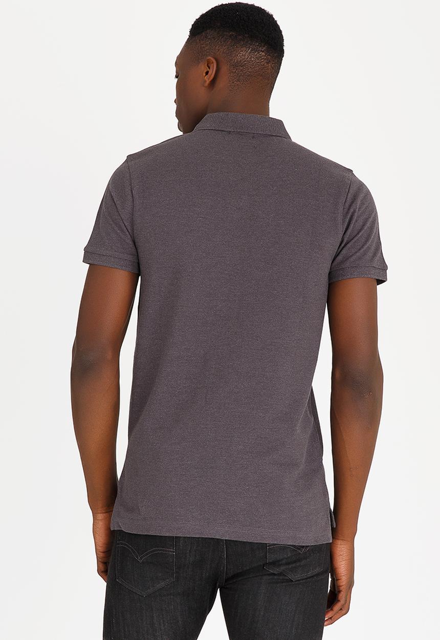 STYLE REPUBLIC - Crown Piquet Golfer Dark Grey