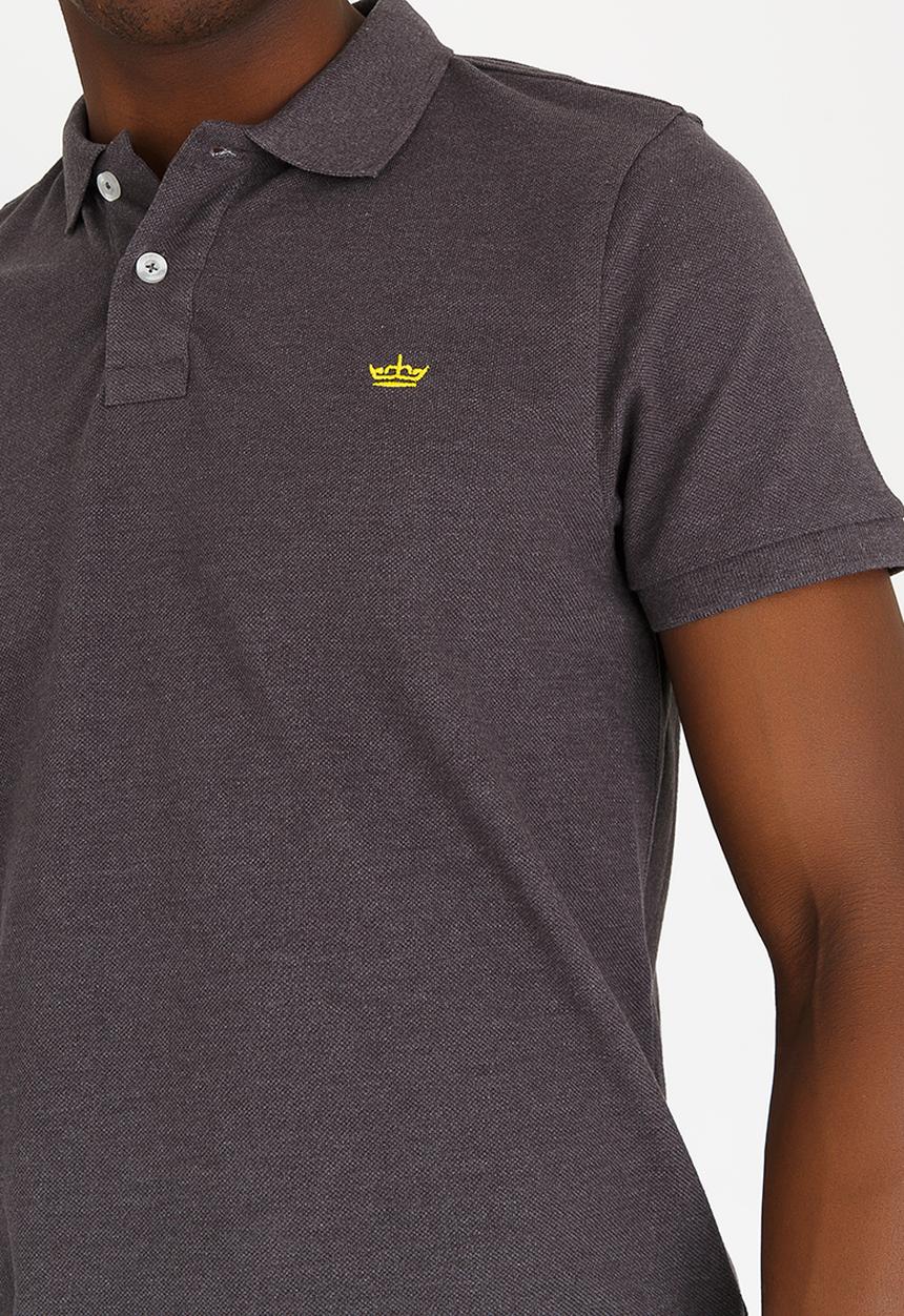 STYLE REPUBLIC - Crown Piquet Golfer Dark Grey