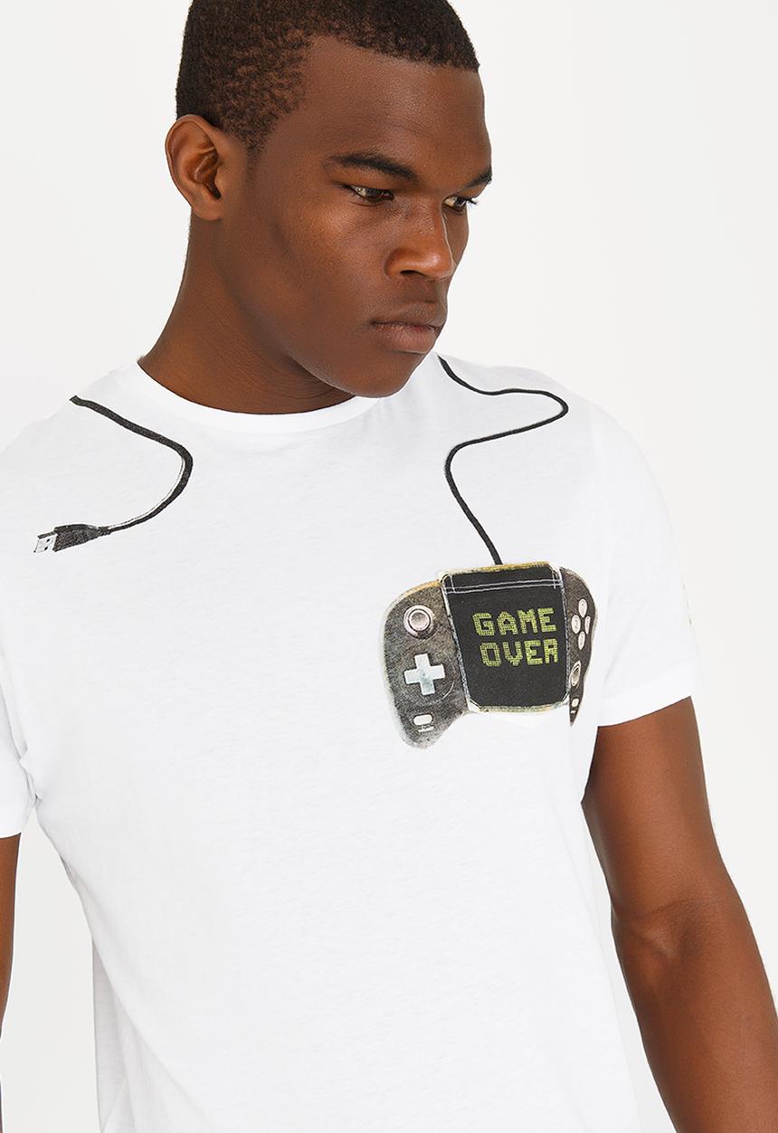 Brave Soul - Console Crew Neck Tee White