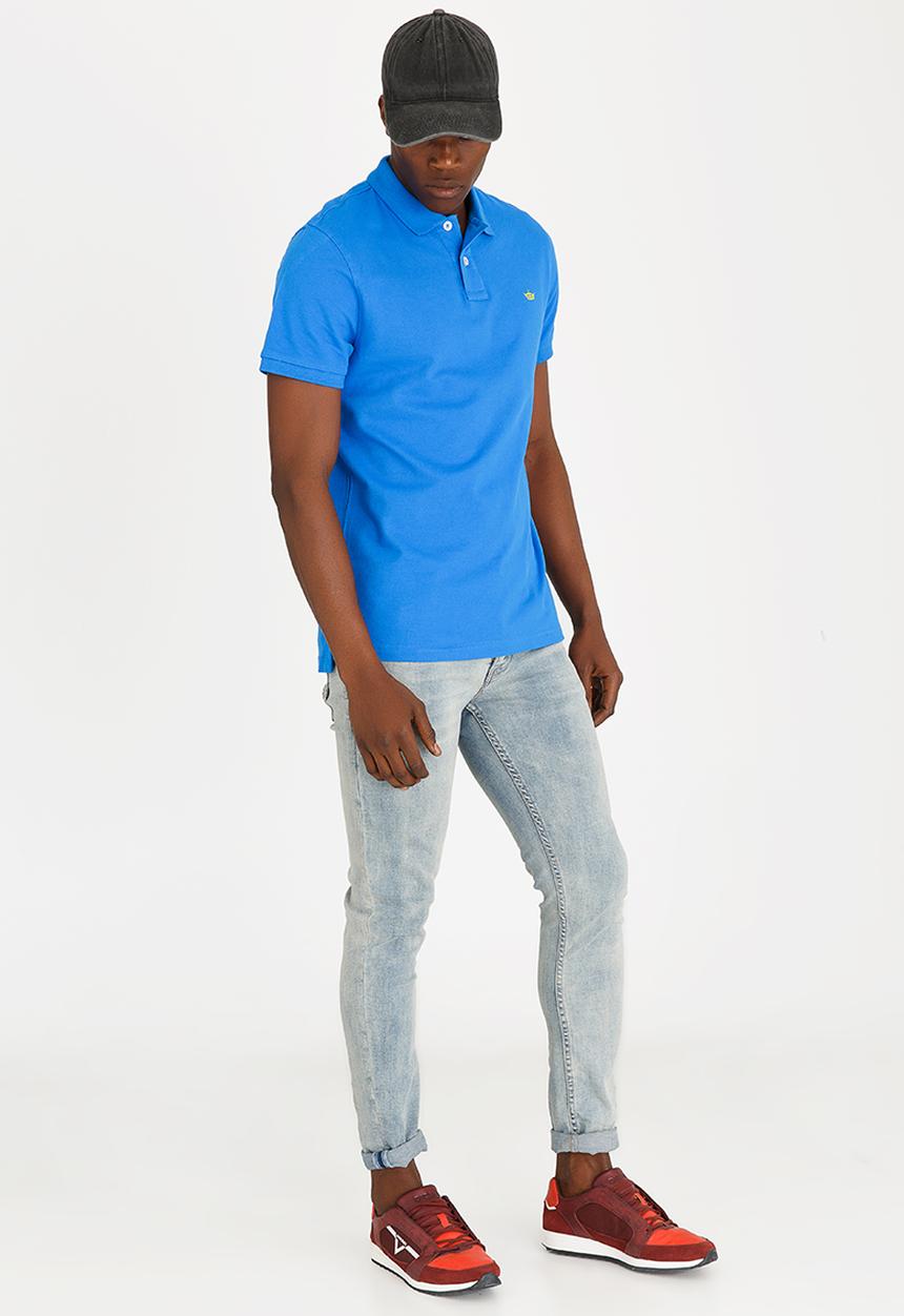 STYLE REPUBLIC - Crown Piquet Golfer Blue